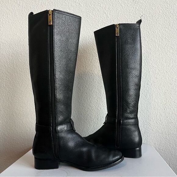 TORY BURCH Miller Amanda Knee High Riding Winter Leather Boots Sz. 7 - Picture 4 of 10